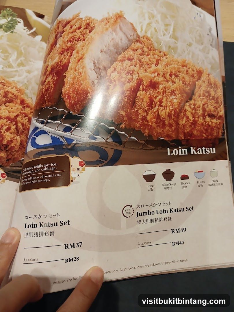 Loin Katsu Menu