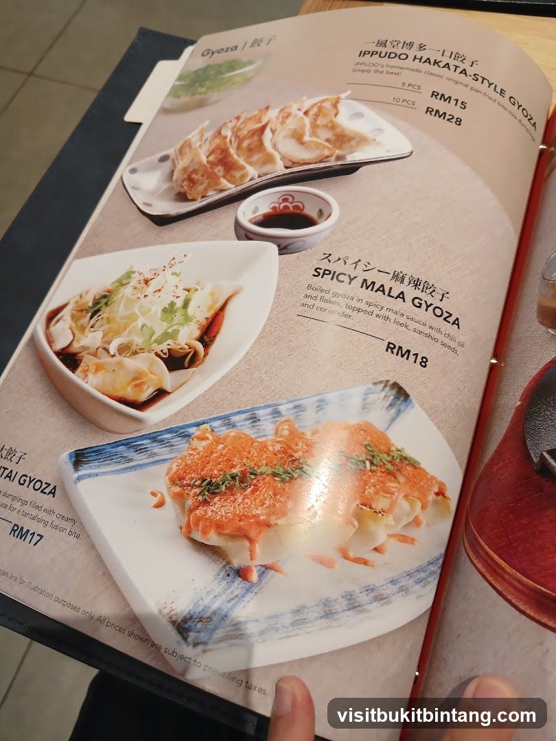 Gyoza Menu