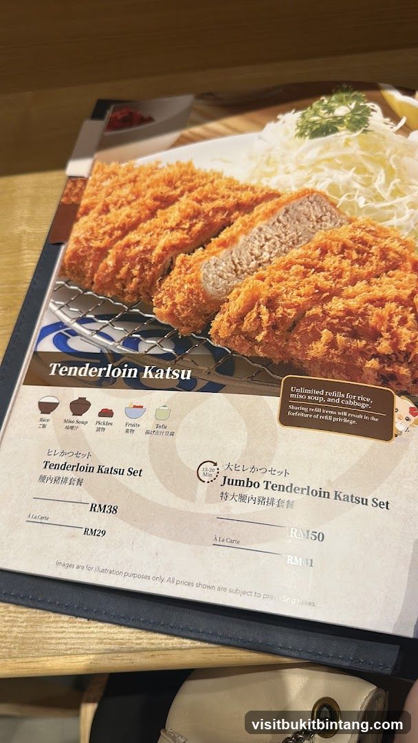 Tenderloin Katsu Menu