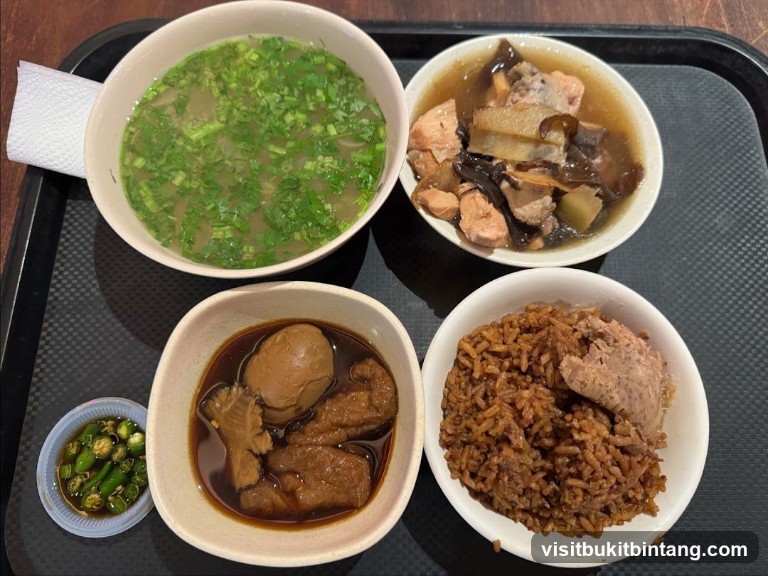 Meal with Rice and Soup