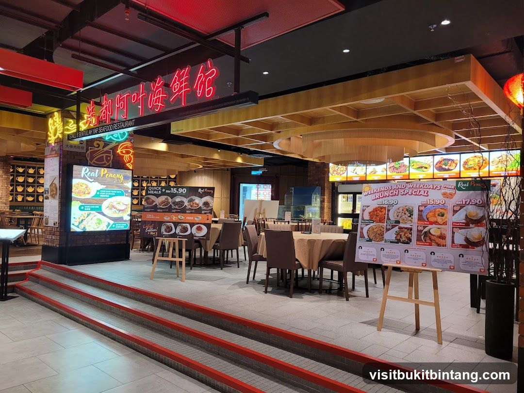 Restaurant Interior with Menu Displays