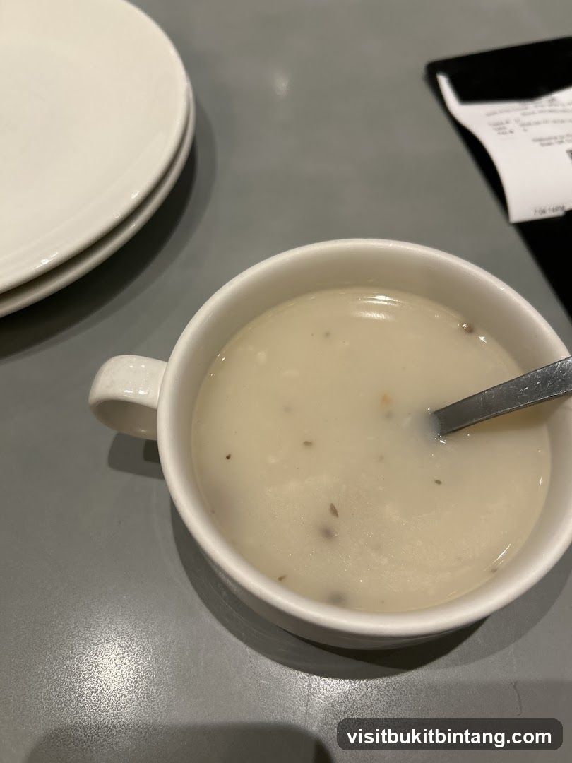 Creamy Soup with Spoon