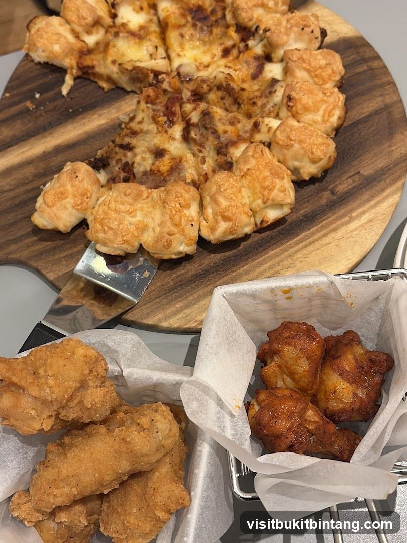 Pizza and chicken wings
