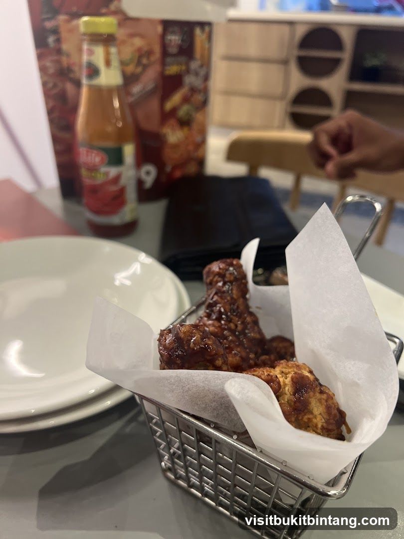 Chicken Wings with Sauce Bottle