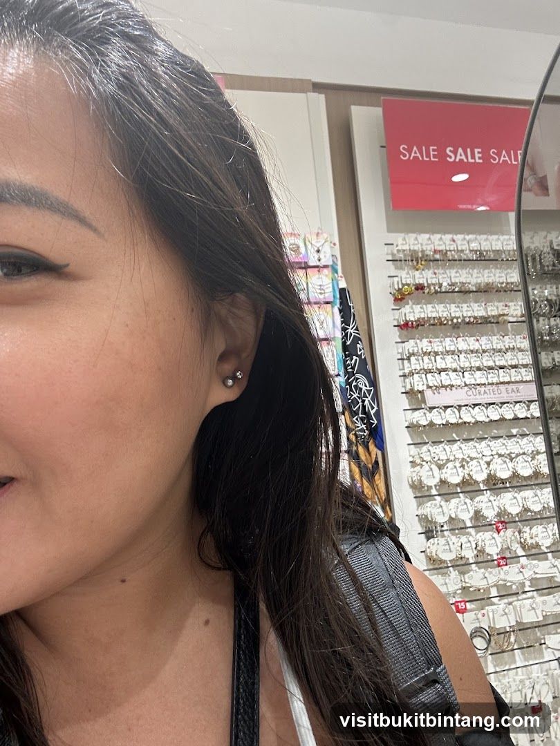 Woman with Earrings in Store