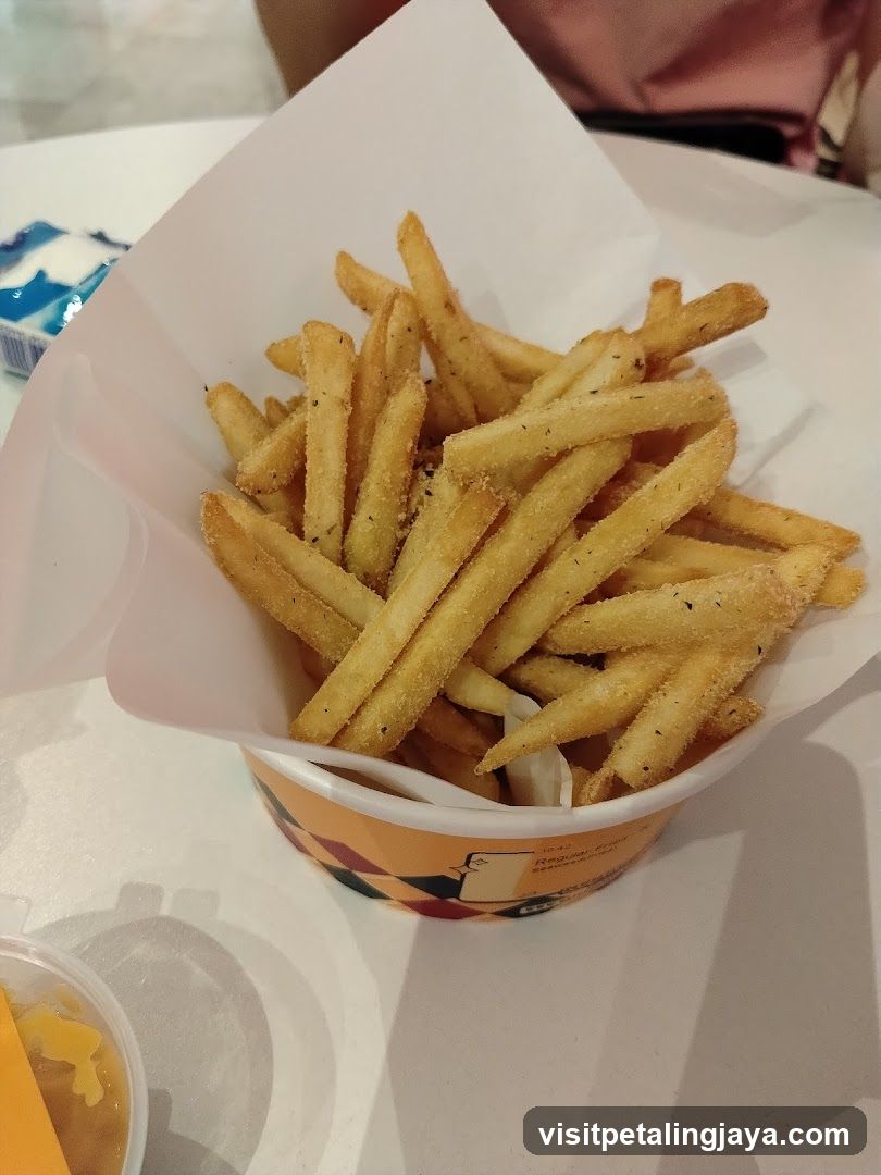 Fries in a paper container