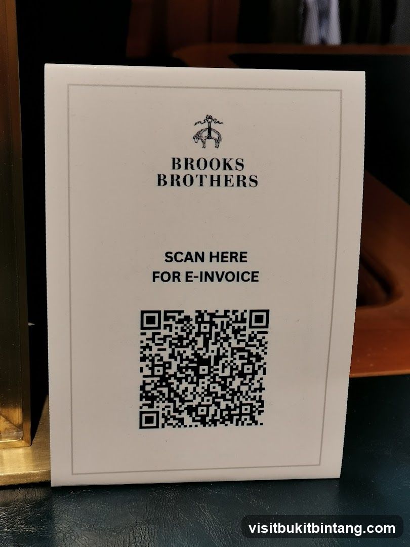 Brooks Brothers E-Invoice QR Code