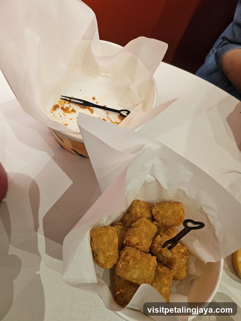 Fried Tater Tots and Empty Bucket