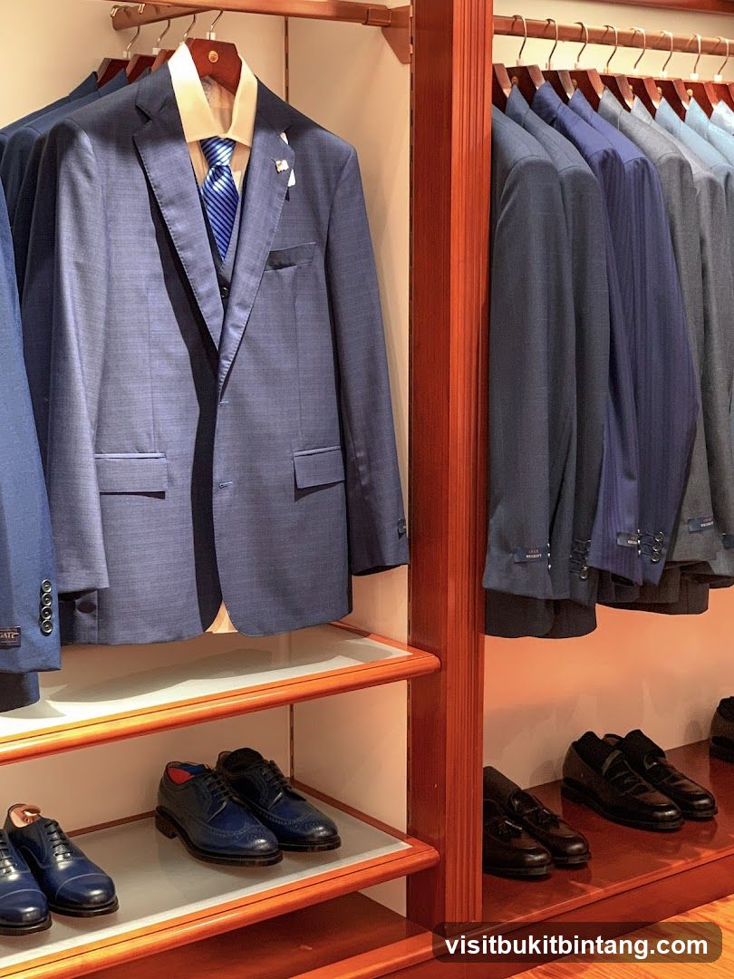 Men's Suits and Shoes Display
