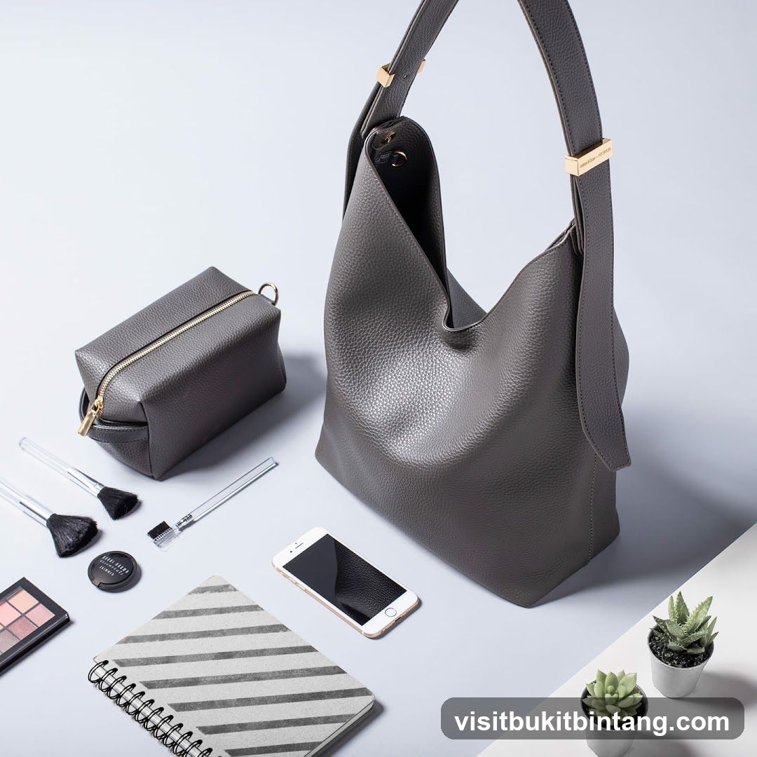 Gray Handbag and Accessories