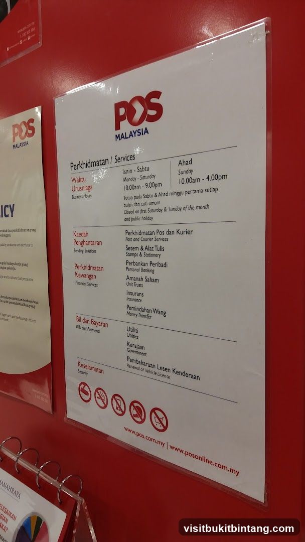 POS Malaysia Services and Business Hours
