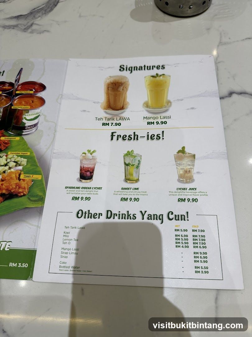 Drinks Menu