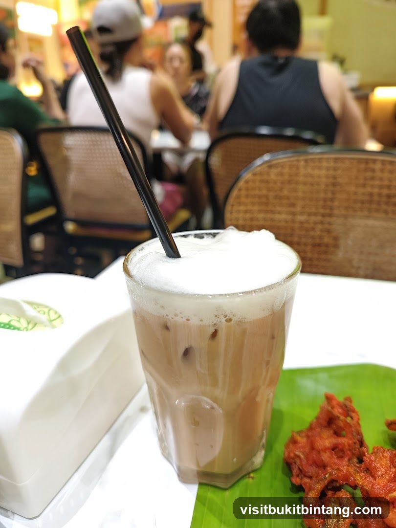 Iced Milk Tea and Fried Snacks