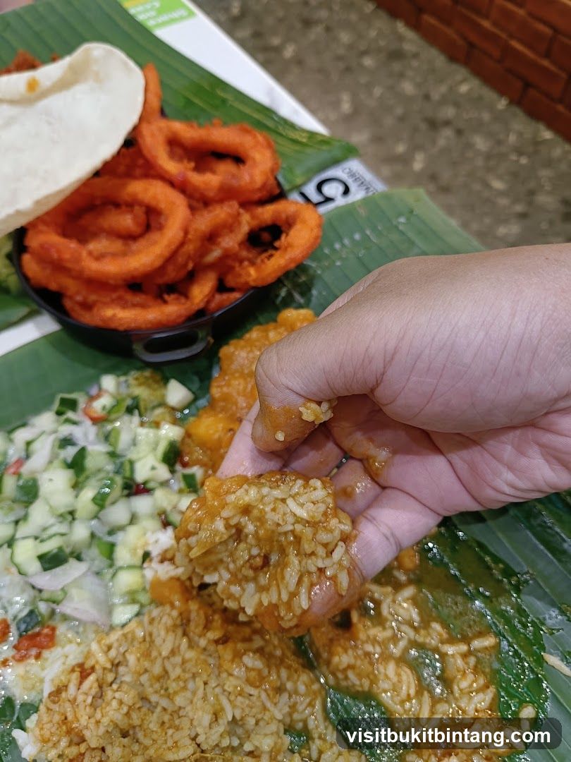 Indian Meal with Onion Rings