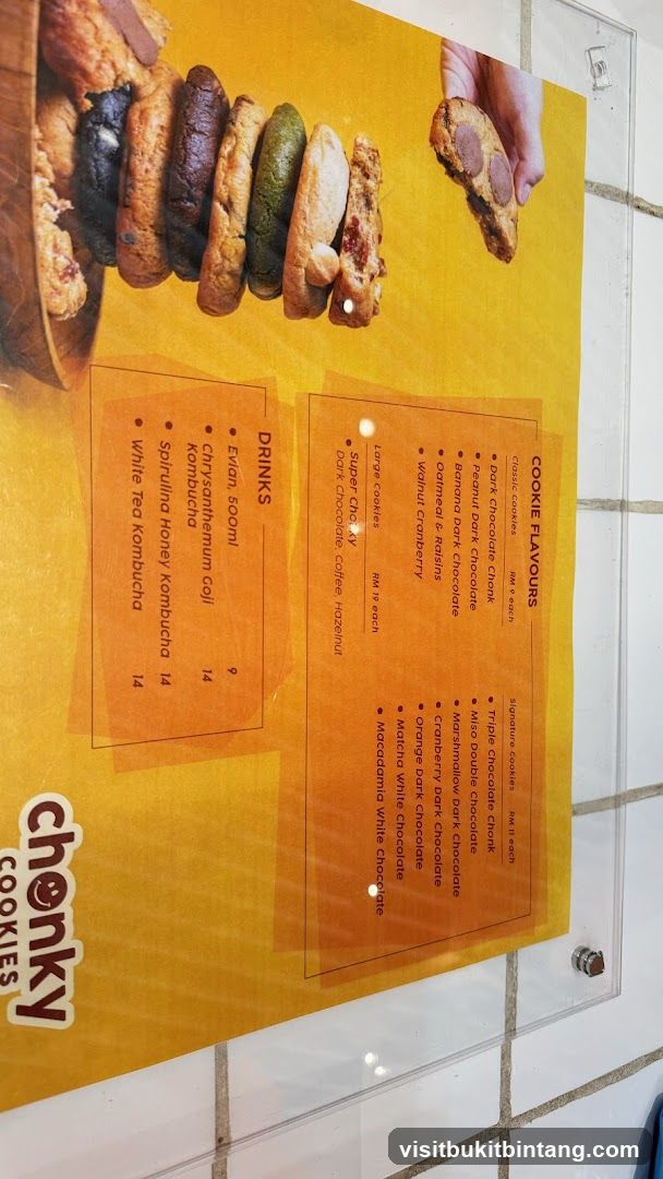 Chonky Cookies Menu