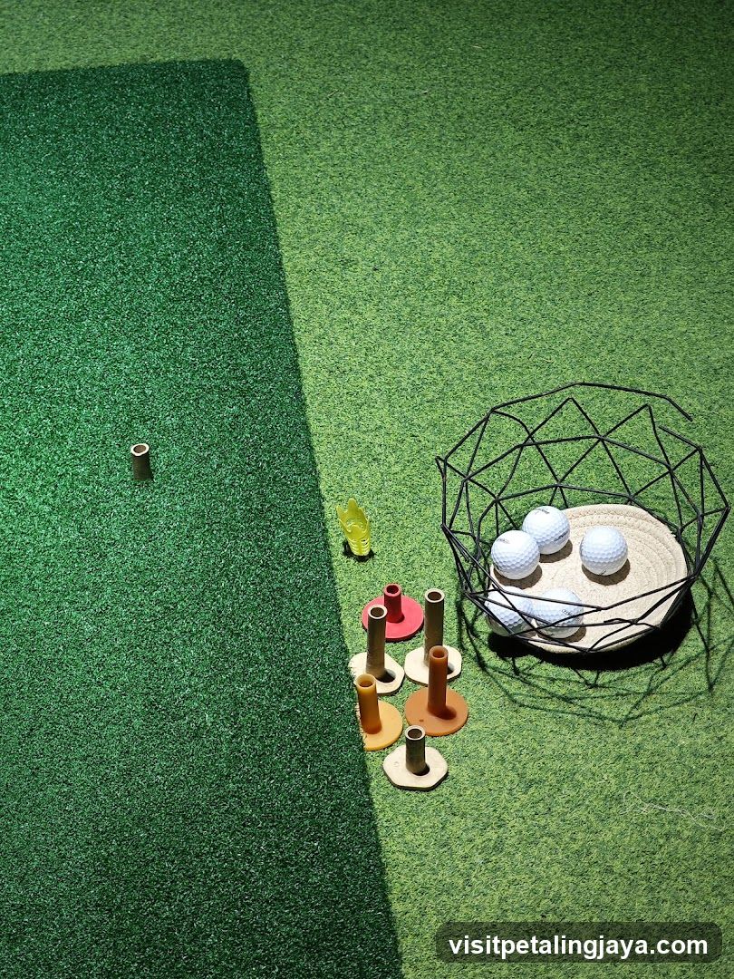 Golf Ball Setup on Artificial Grass