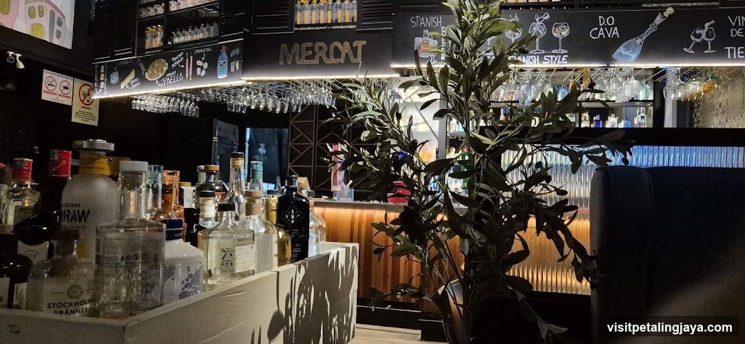 Bar Interior with Wine and Spirits Display