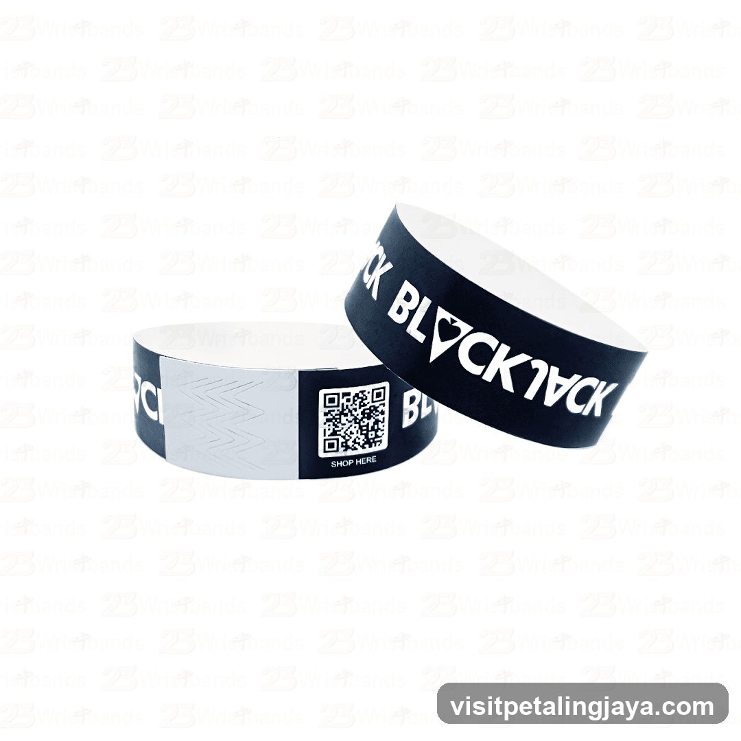 Wristbands with QR Code and Text
