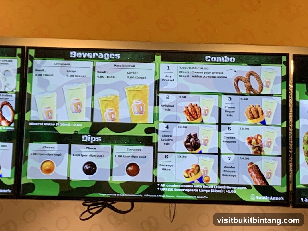 Auntie Anne's Menu