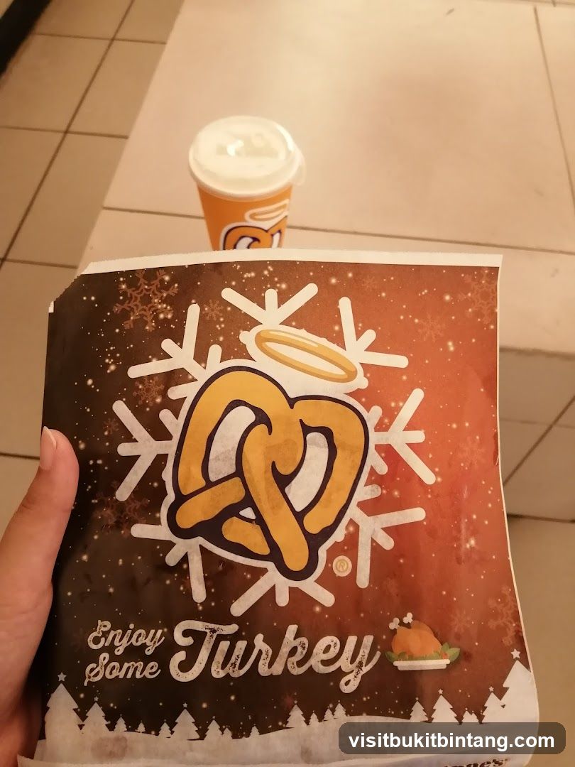 Holiday Pretzel Bag and Drink