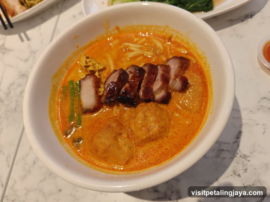 Curry Laksa with Sausage and Meatballs