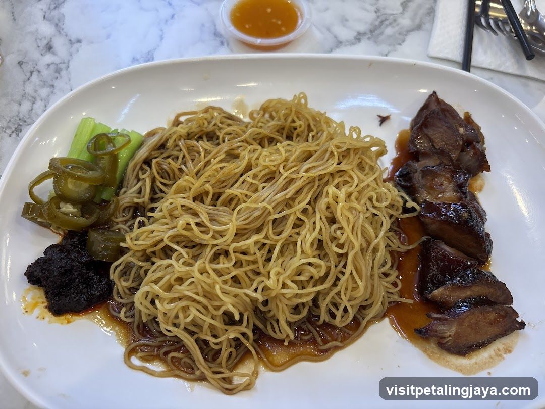 Noodle Dish with Char Siu and Pickles