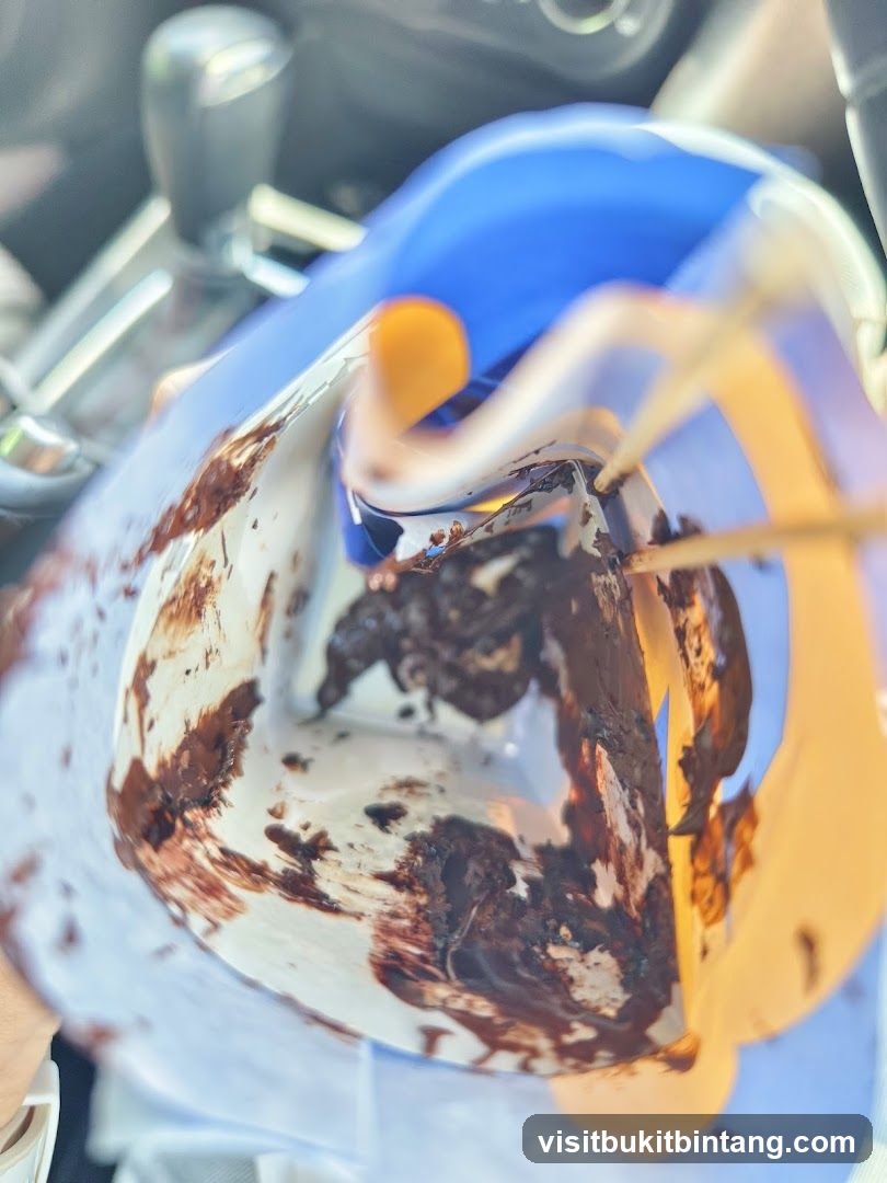 Chocolate Smears in a Container