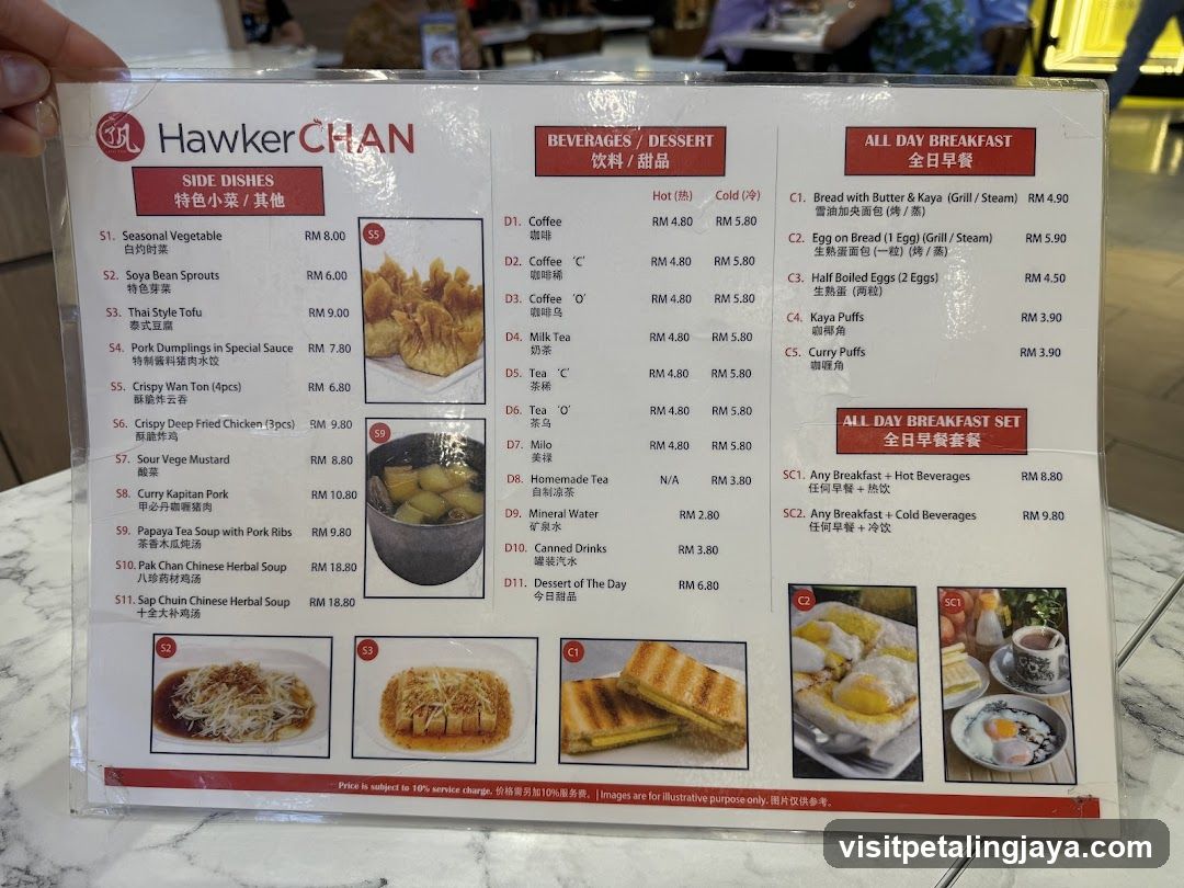 Hawker CHAN Menu