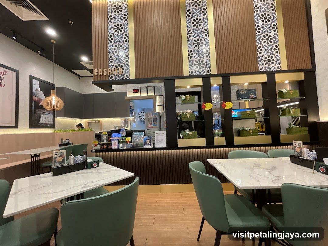 Restaurant Interior with Cashier Counter