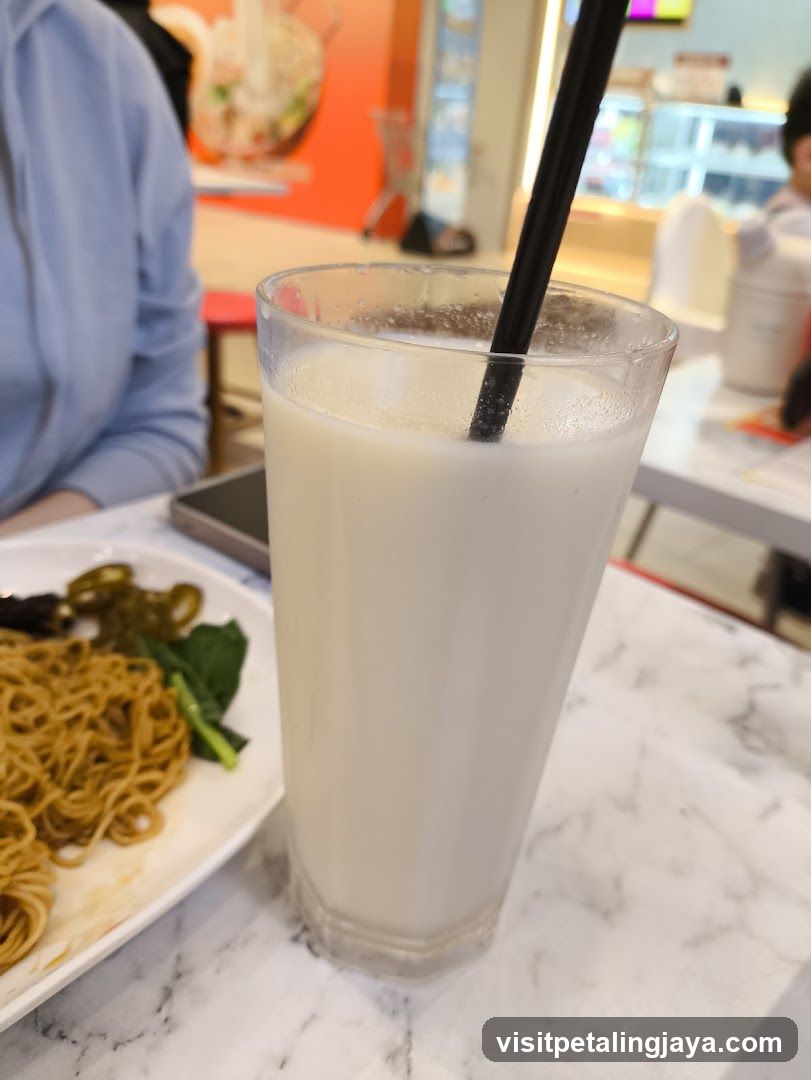 Dining Scene with Milk and Noodles