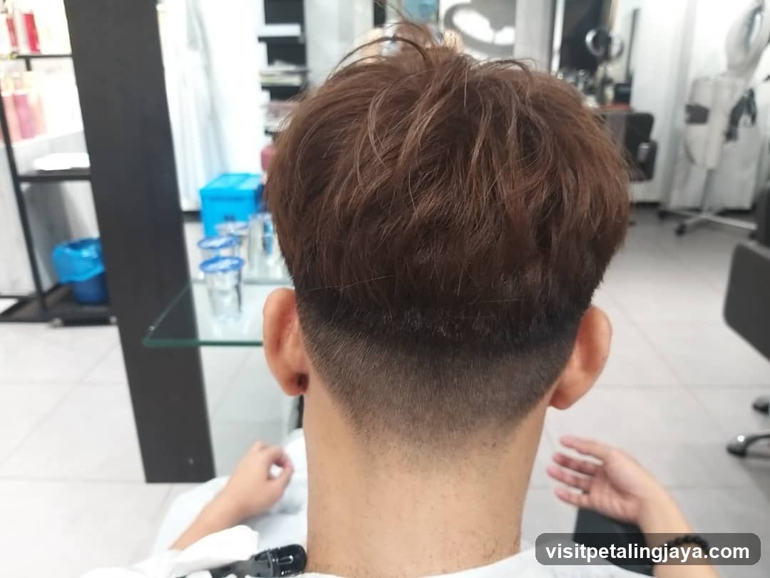 Haircut in Salon Interior