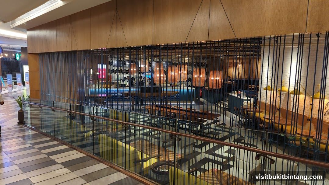 Restaurant Interior with Decorative Screen