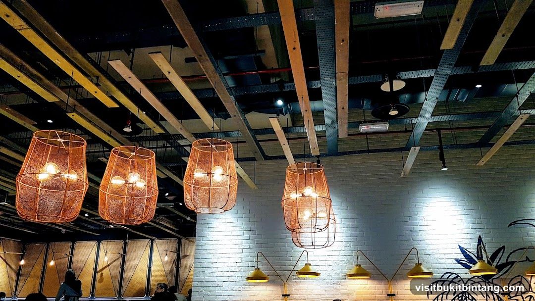 Restaurant Interior with Decorative Lighting