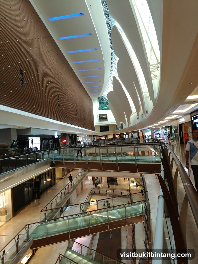 Interior of a multi-level shopping mall