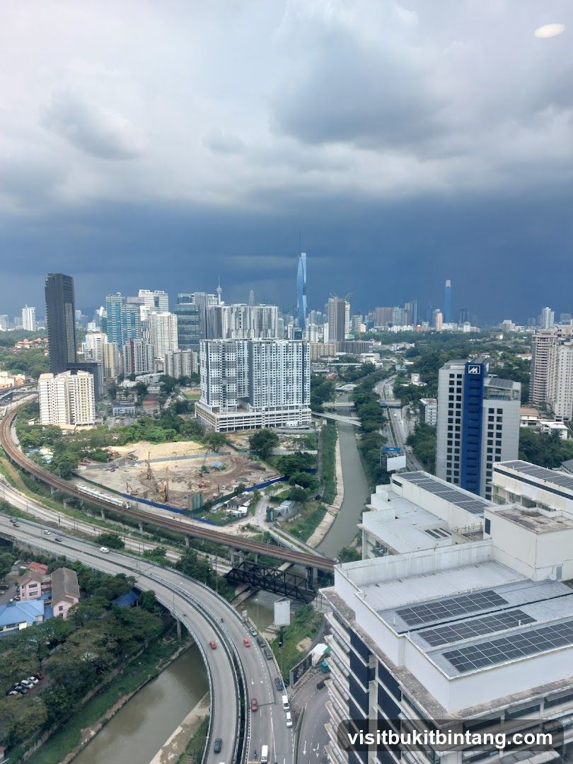Cityscape with Stormy Clouds
