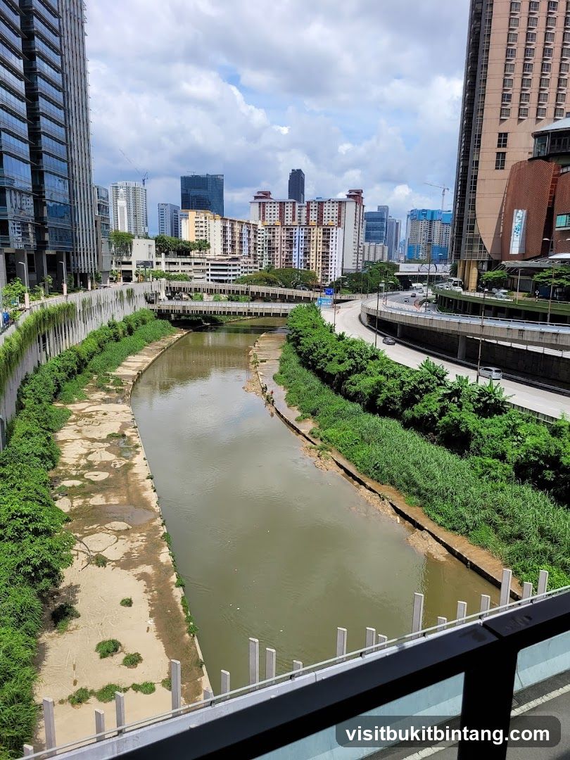 Cityscape with River and Buildings