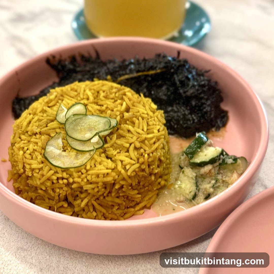 Yellow Rice with Dark Meat and Cucumber Salad