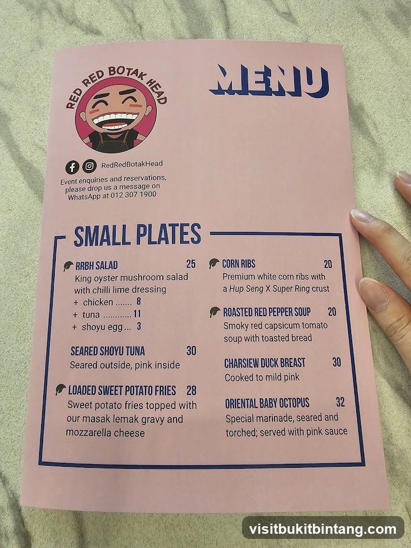 Red Red Botak Head Menu