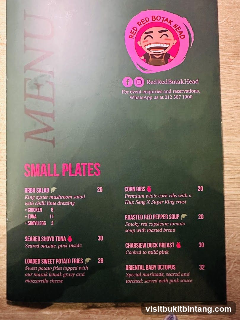 Red Red Botak Head Menu