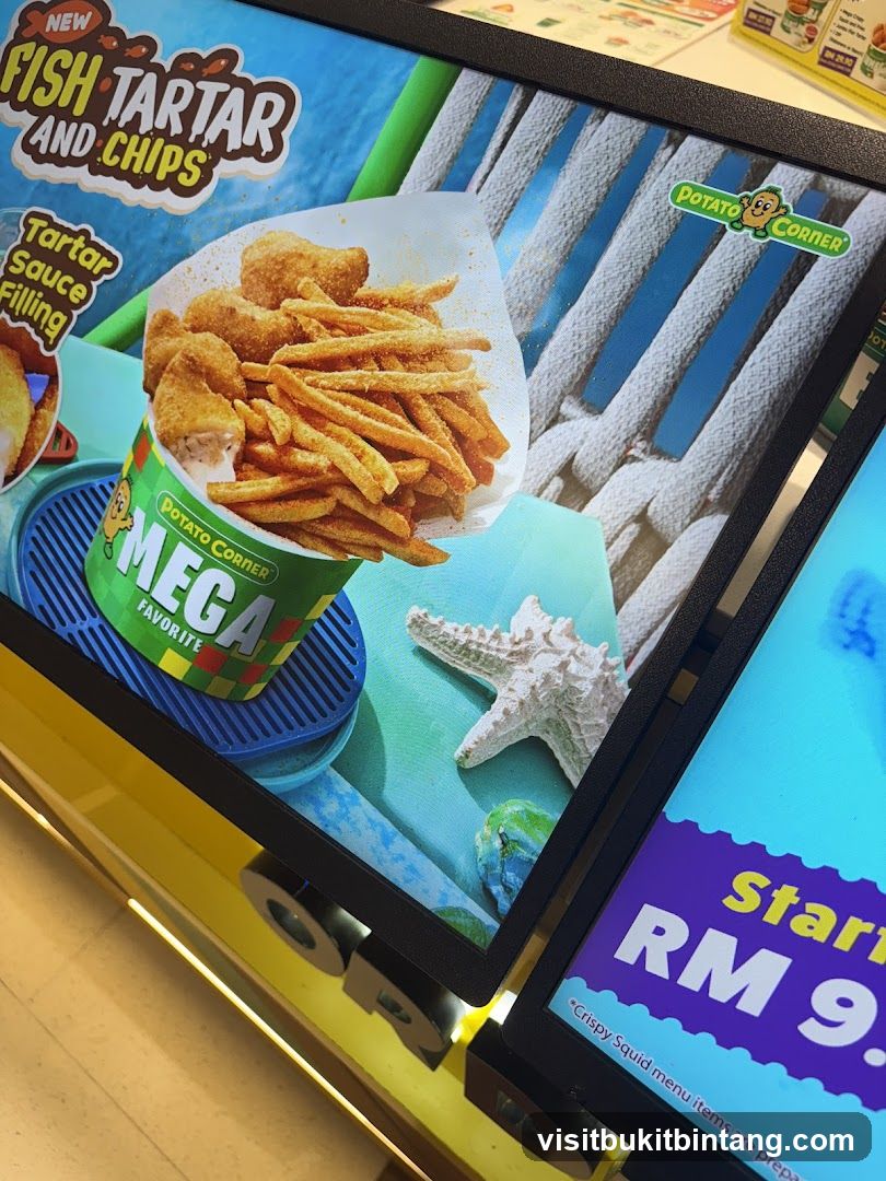 Potato Corner Menu Display