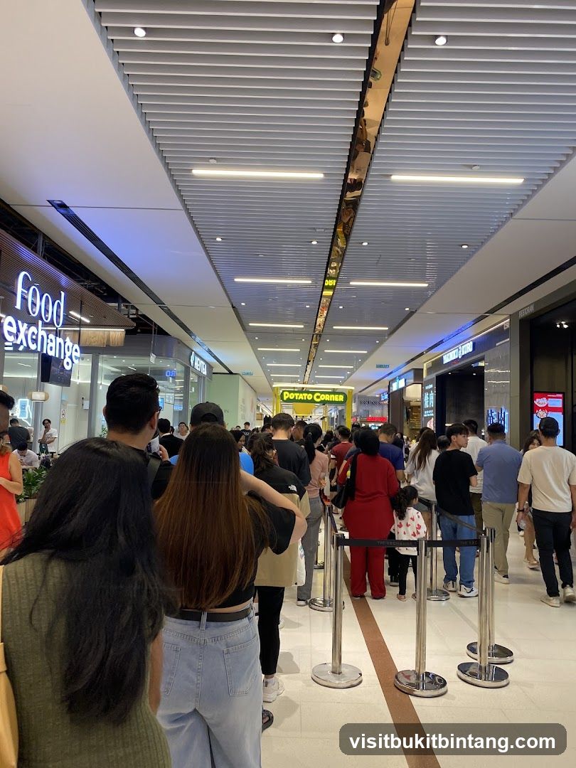 People queuing at Potato Corner