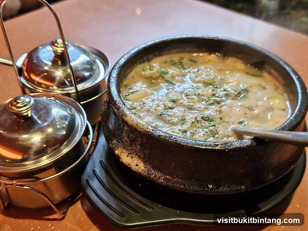 Hot Soup with Condiments