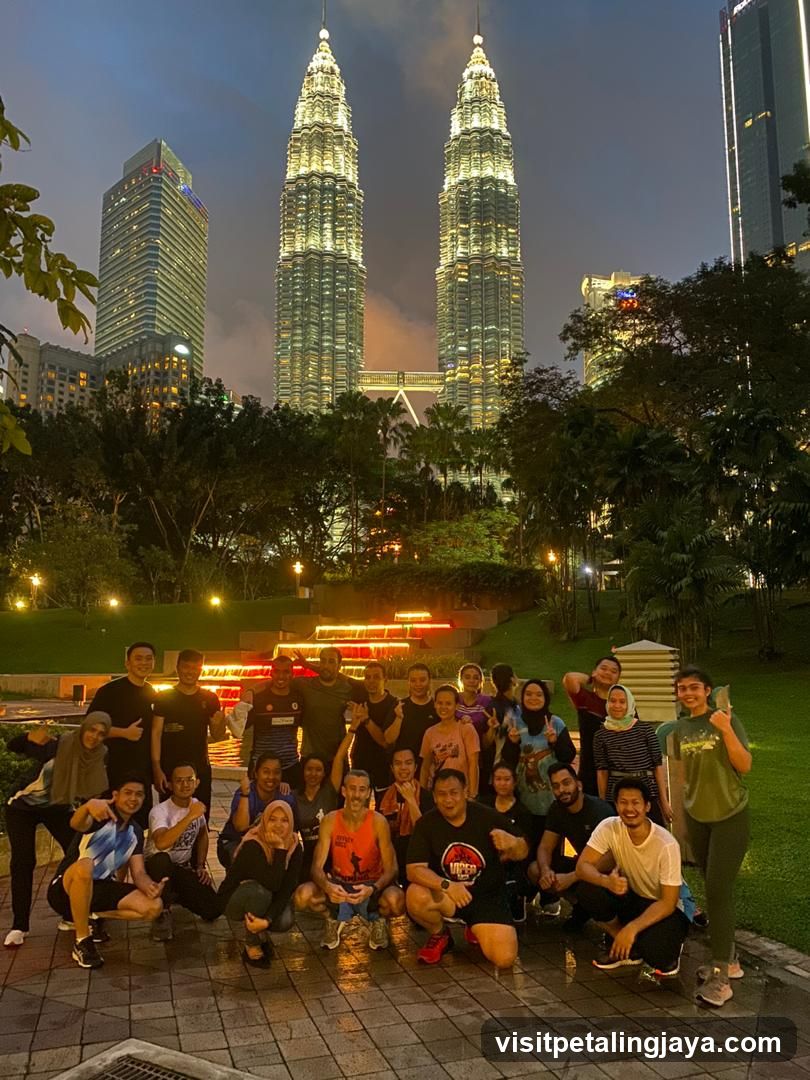 Group photo in front of Petronas Twin Towers
