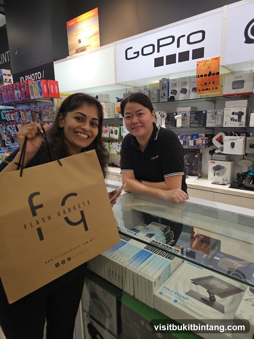 Customers in a Gadget Store