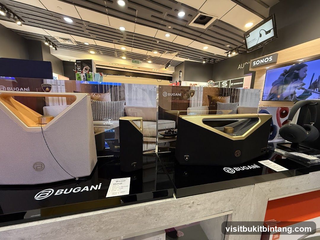 Bugani Audio Equipment Display