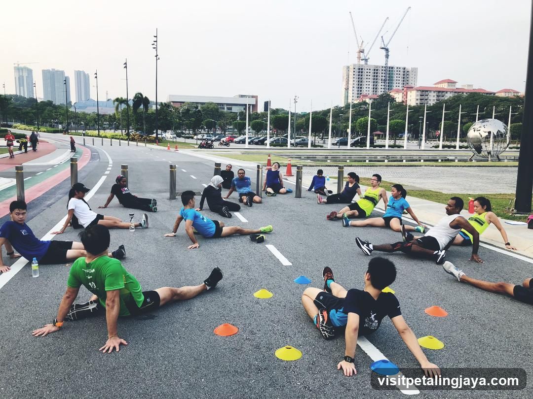 Outdoor Group Stretching Session