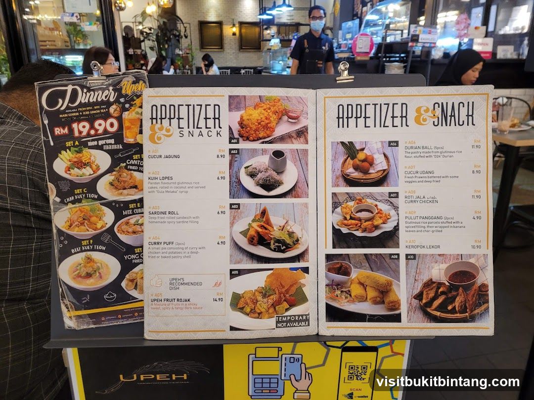 Appetizer & Snack Menu