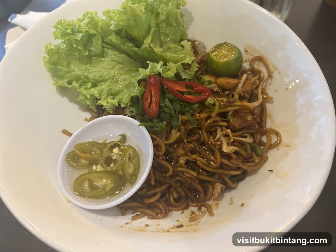 Noodles with garnishes