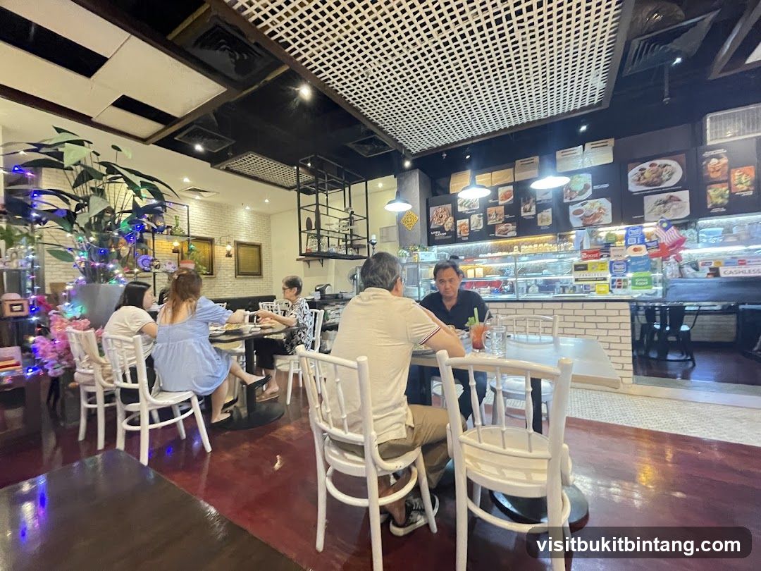 Restaurant Interior with Patrons