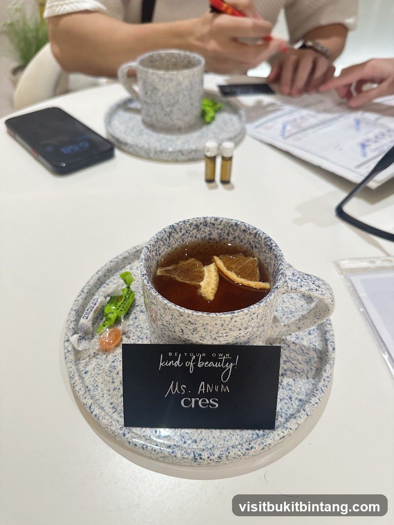 Tea with a personalized card